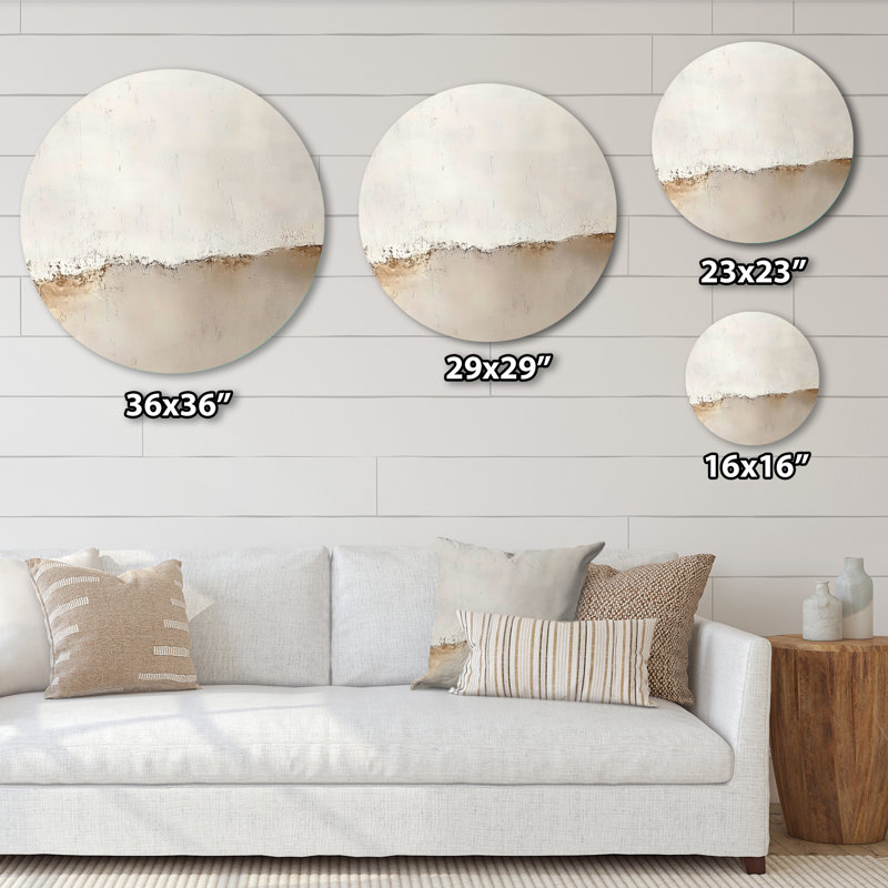 Décoration murale dorée et abstraite lignes d'ombre blanches - Minimalisme moderne, L 16 po x H 16 po