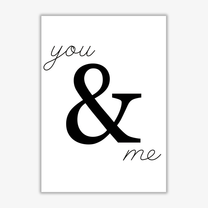 You & Me - Print, 30 cm H x 21 cm W x 1 cm D, No Frame