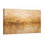 «Warm», art abstrait sur toile horizon doré, peinture texturée neutre beige, décoration murale moderne sur toile tendue
