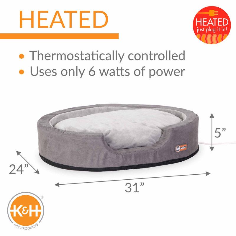 Traversin pour animal de compagnie Pet Thermo Snuggly, Grand (l 24 po x P 31 po x H 5 po)