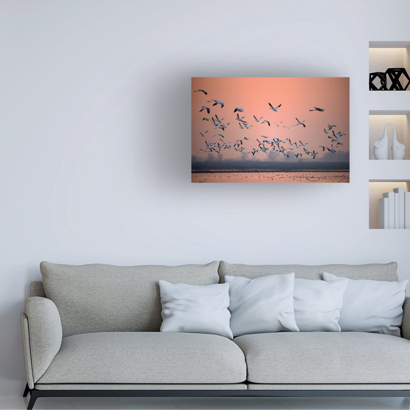 Art sur toile, «Bachelo hao jiang vers le soleil», H 30 po x l 47 po