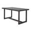 Table de salle à manger d'extérieur Rosa, brun multi, l 32,85 po x P 59 po, H 28 po, structure en fer et en résine, table de patio 59 po 32,85 po et fonctionnelle