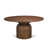 60" Brown Solid Wood Pedestal Base Round Top Dining Table