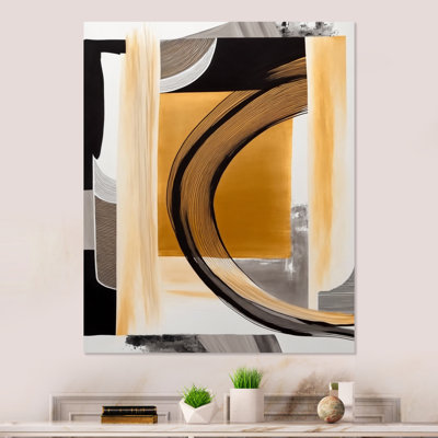 «Domminic Glam Deco Abstract III», impression sans cadre sur métal