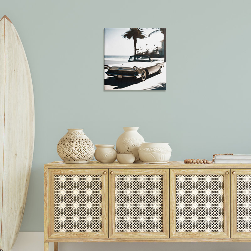Art mural sur toile de voiture ancienne californienne par Noah Bay, H 24 po x l 24 po