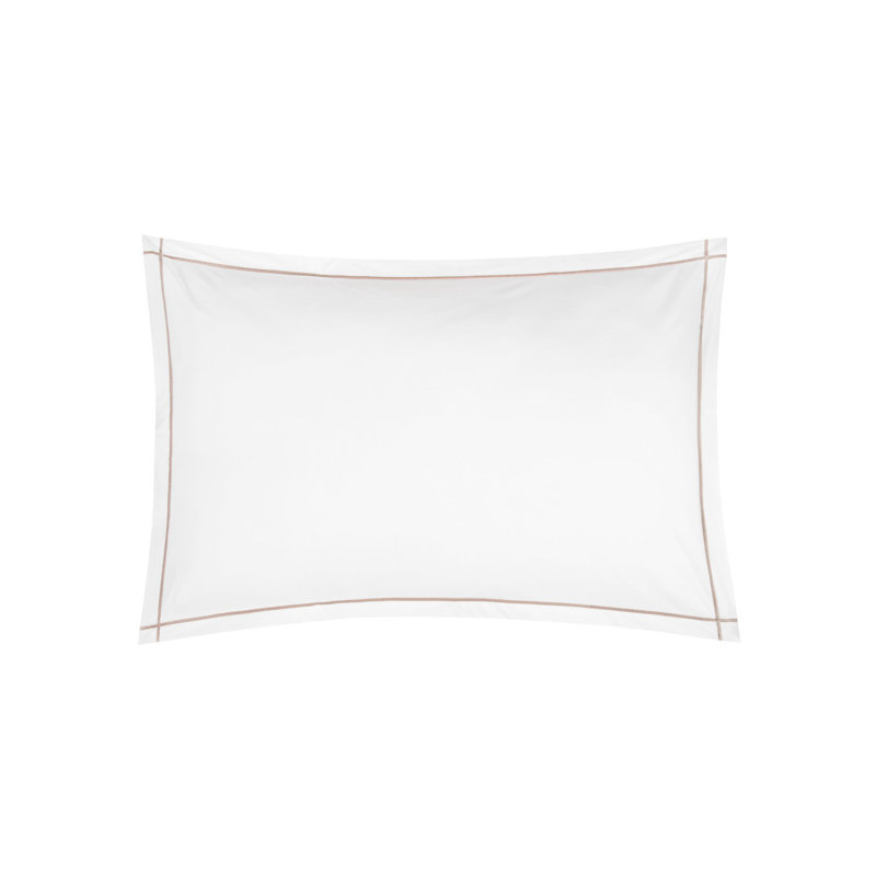Classic Hotel_Shams, White/Taupe, Boudoir