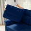 Canapé moderne à 3 places en tissu molletonné compressé, idéal pour le salon, la chambre à coucher, le bureau et les espaces de divertissement, bleu