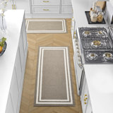 Debbie Machine Woven Synthetic Area Rug in Brown/White