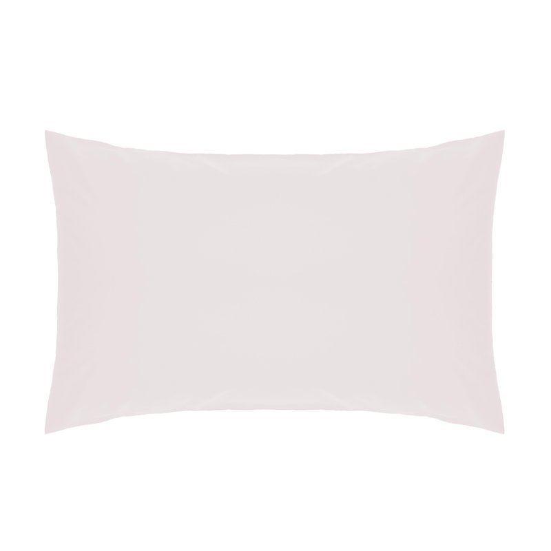 200 TC 50/50 Percale Polycotton Cotton Blend Pillowcase, Powder Pink