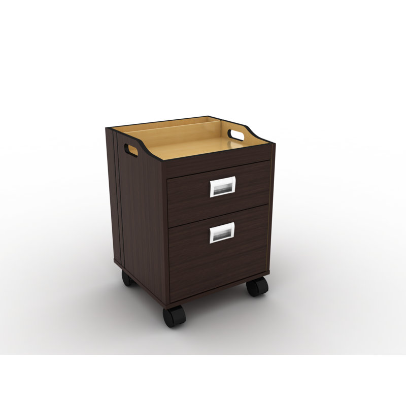 2 Drawer Storage Drawer, Brown