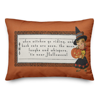  Coussin rétro sorcière rétro près d'Halloween