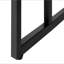 Table d'appoint en forme de C pour le salon ou la chambre à coucher, stratifié brun avec métal noir, table de bout en cascade contemporaine | Idée de cadeau
