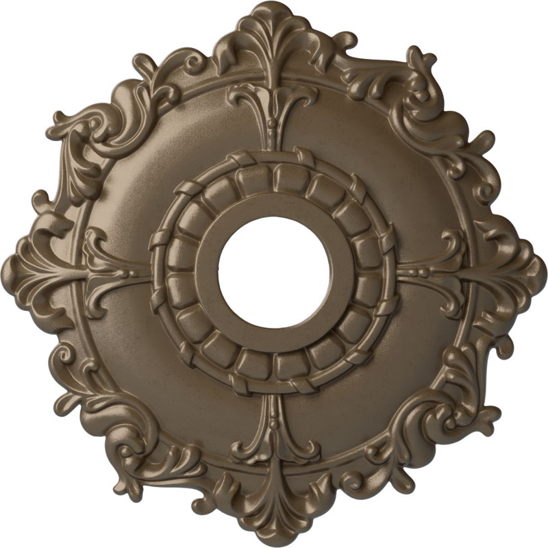 Endurathane Riley Ceiling Medallion, 18"OD x 3 1/2"ID x 1 1/2"P (Fits Canopies up to 4 5/8"), Hand-Painted Americana Finish