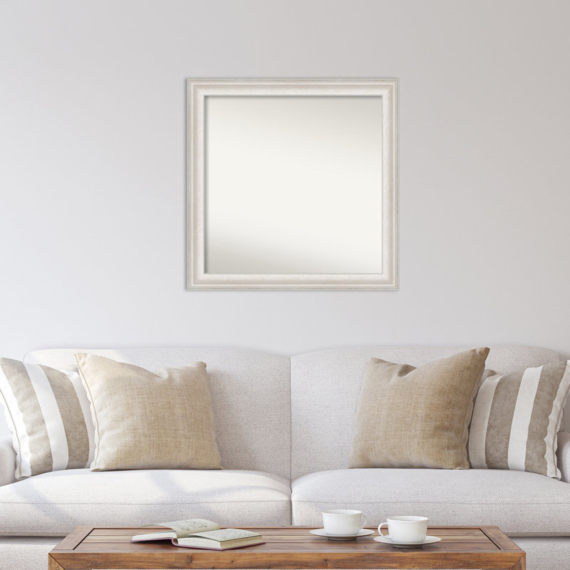 Miroir d'appoint Zenius, 30 po x 30 po, gris, Carré