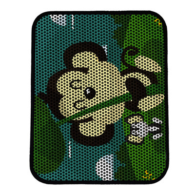 Tapis pour litière de qualité supérieure, 18 po x 24 po | 50% PVC / 50% polyester, lavable à la machine et passer l'aspirateur | Conception durable et facile à nettoyer pour les propriétaires d'animaux de compagnie | Protégez vos planchers des dégâts de la litière