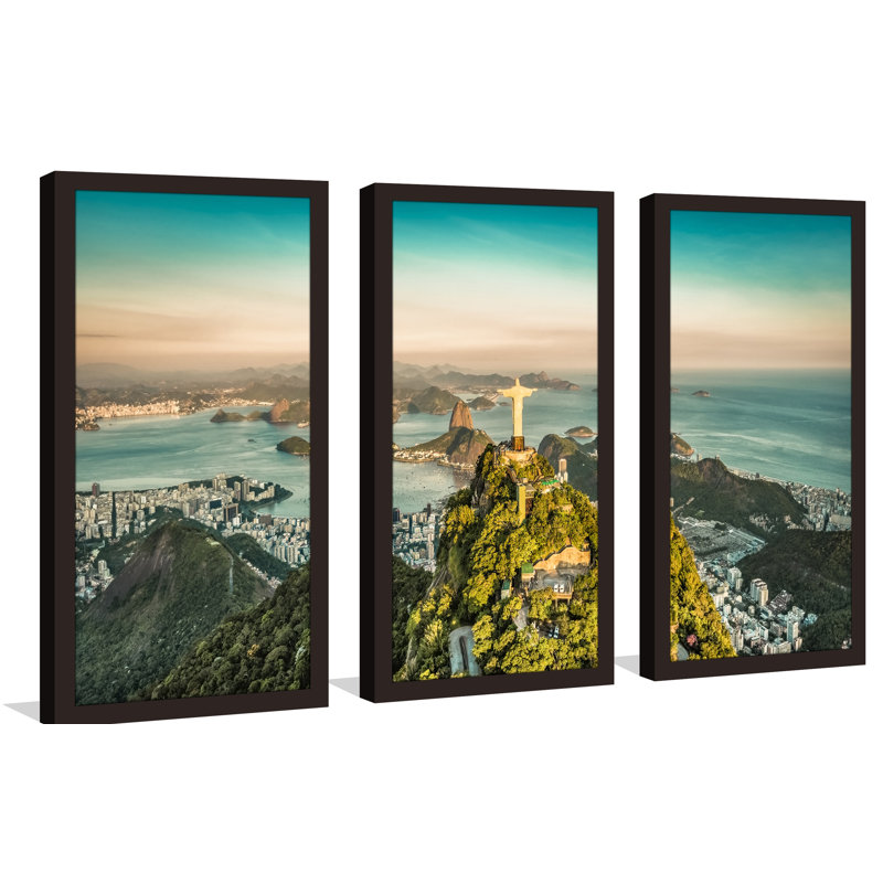 Brésil - Ensemble de 3 reproductions de photos sur acrylique, H 33,5 po x l 52,5 po x P 1 po