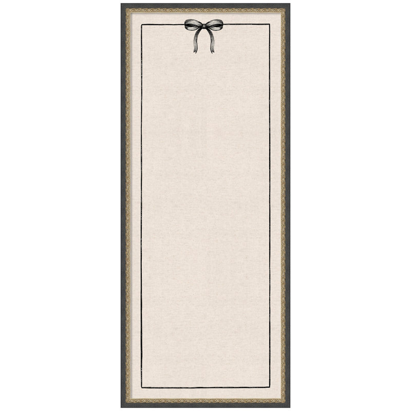 Tableau d'affichage en lin encadré en tissu, Matinée bronze noir, H 41 po x l 17 po x P 1,5 po