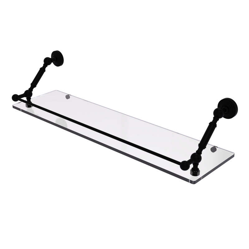Tablette flottante avec barre de galerie hertzler, Noir mat, H 7,3 po x l 30 po x P 8,6 po
