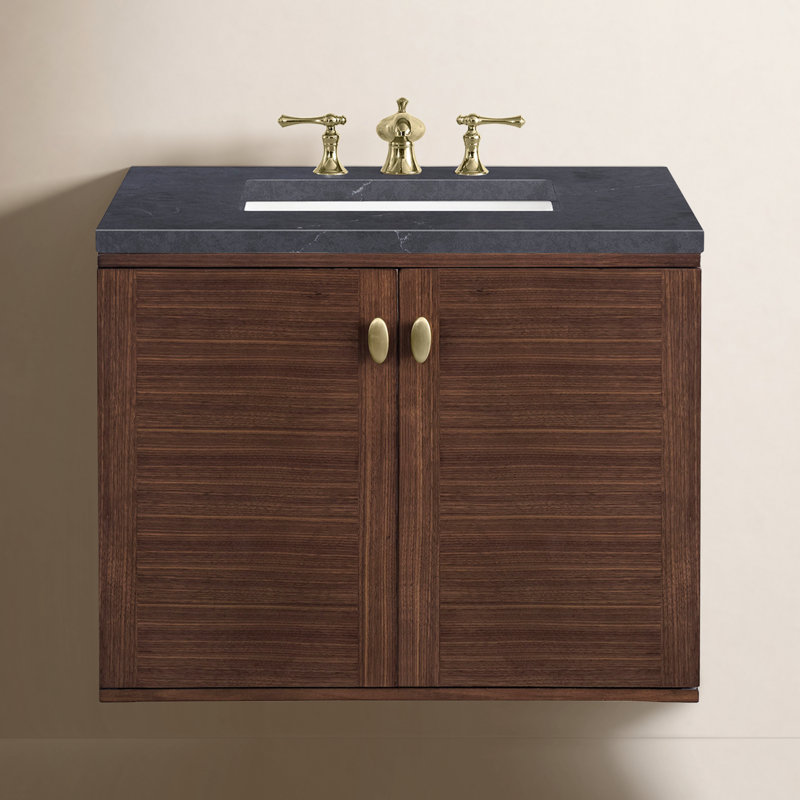 Ensemble de meuble-lavabo simple 30 po Curiel, Pierre de savon anthracite, 8 po