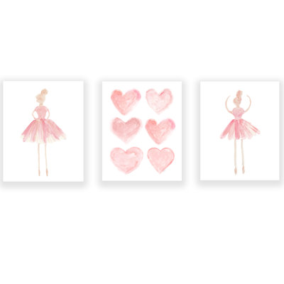 Little Girls Ballet Artwork, Paper Prints
