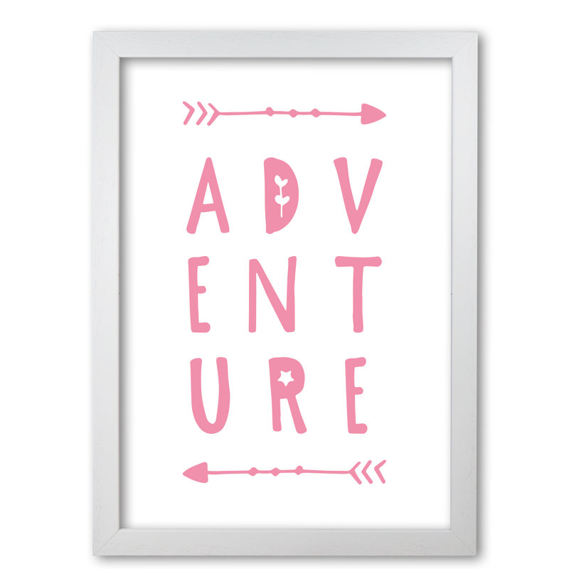 Adventure - Print, 42 cm H x 30 cm W x 5 cm D, White Grain Frame