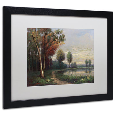 «Landscape with a Lake», reproduction d'art encadrée