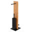Latitude Run free-standing toilet brush set Mod. Ariano bamboo, toilet brush with silicone brush head