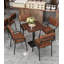 Upholstered Dining Room Wrought Iron Home Armchair-1017021829