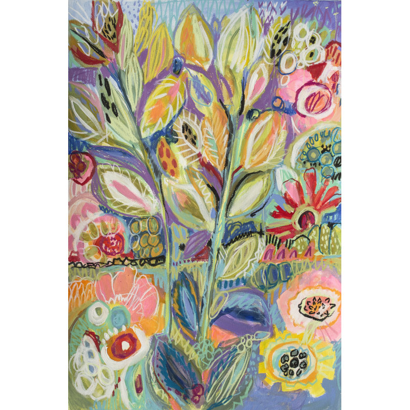 Garden Of Whimsy II by Karen Fields - Wrapped Canvas Painting, 46cm H x 30cm W