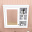 Armoire à pharmacie murale élégante avec tablettes et miroir-1276389181