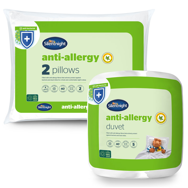 Silentnight Anti Allergy 10.5 Tog Duvet with Pillow Pair Set, Double