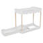 2 Tier Sliding Storage Rack w/ Hooks, Wooden Leg Under Sink Organiser-1262648872