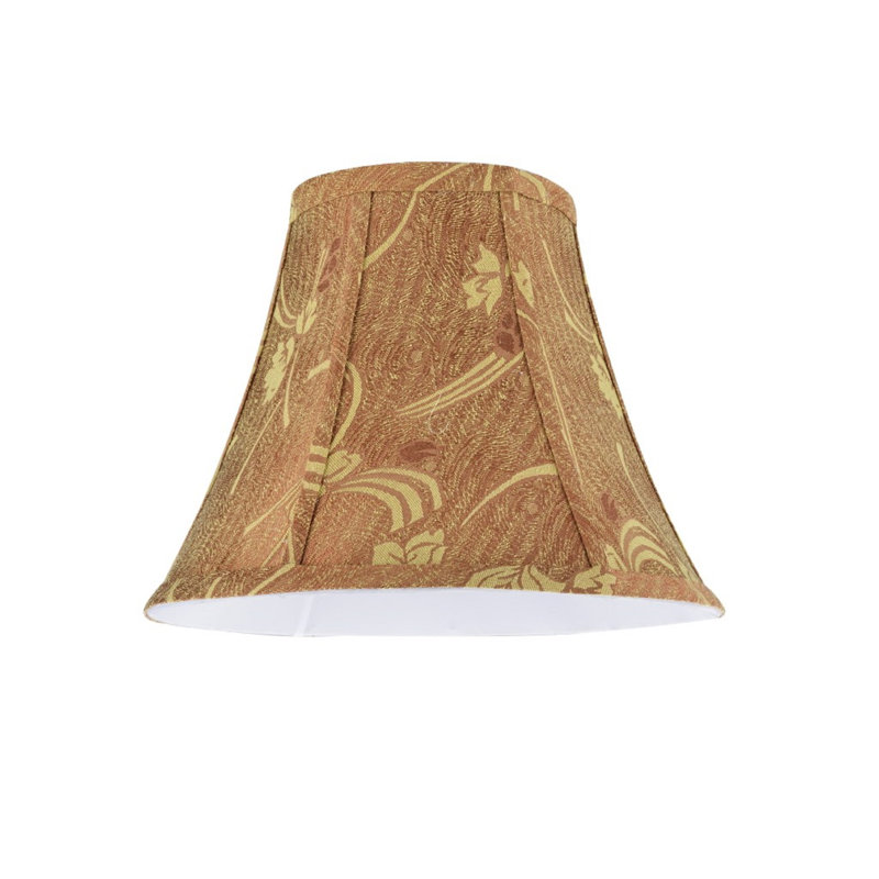 Abat-jour en tissu texturé jacquard H 9,5 po (araignée) en cuivre