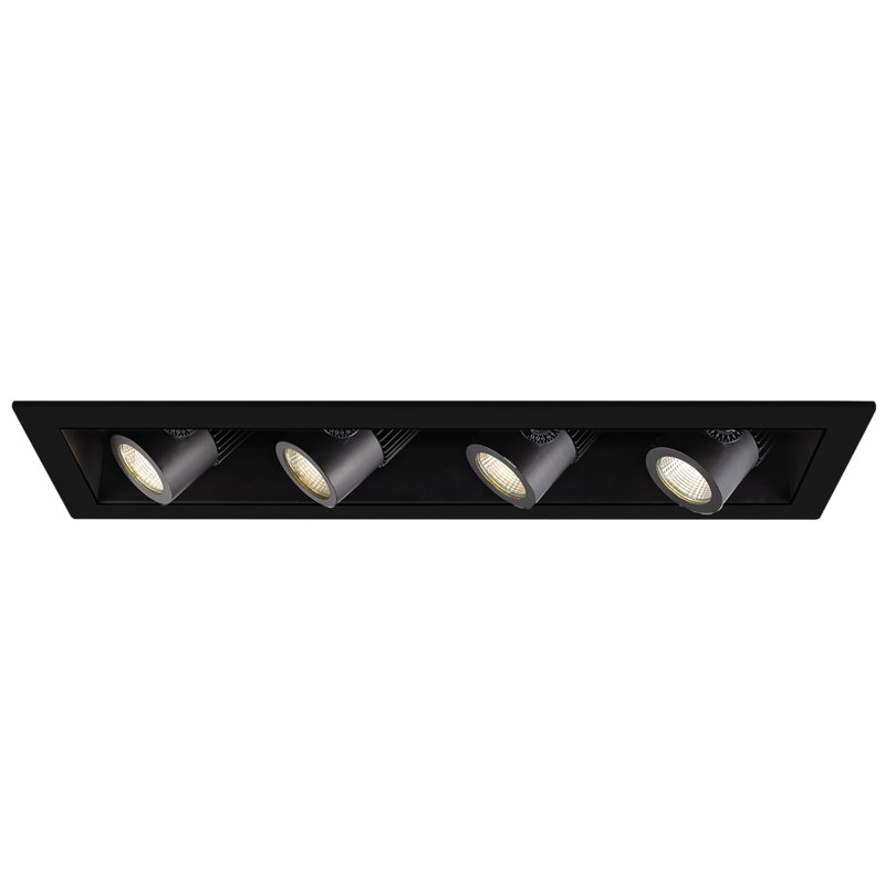 Precision Black Aluminum 27.88" LED Recessed Lighting Kit for Indoor/Outdoor
