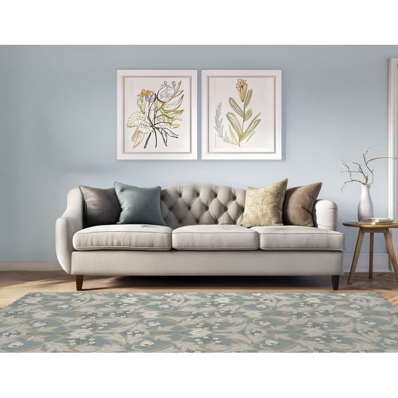 Tapis d'intérieur antidérapant Ogee Leaf, Rectangle 5 pi x 7 pi