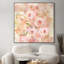 Douces roses roses, aquarelle, illustrations florales romantiques, très grand encadré, impression d'art mural (assemblage requis)-105075993