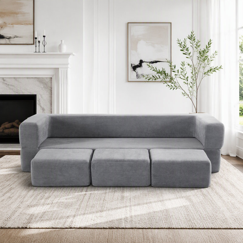 Canapé modulaire polyvalent, détachable, combinable et inclinable, canapé-lit à double usage pour petits appartements, maisons de location, salons et chambres à coucher