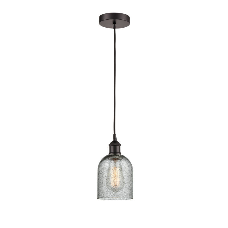 Luminaire suspendu en dôme à 1 lumière Reiko, Gris anthracite, Bronze huilé