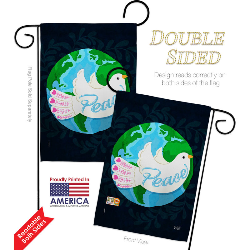 Drapeau de jardin en polyester / mélange 18,5 po x 13 po