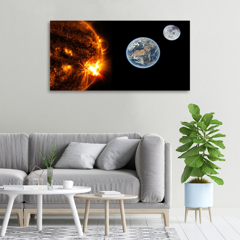 Solar System - No Frame Print on Glass, Glass, 70cm H x 100cm W x 4cm D