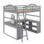 Lit mezzanine double en bois avec bureau-1800710505
