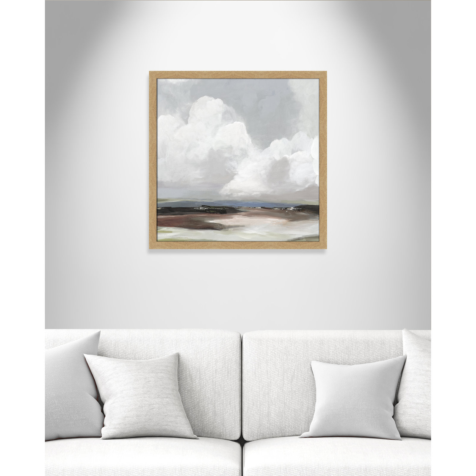 Avron "Morning Air" Painting, 28.5" H x 28.5" W x 1.12" D, Natural Framed