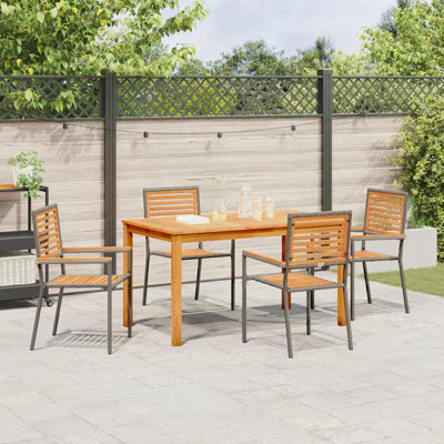 Solid Wood Patio Dining Set Table,