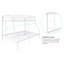 Lit superposé simple au-dessus d'un lit double Shahan par Harriet Bee-22805911