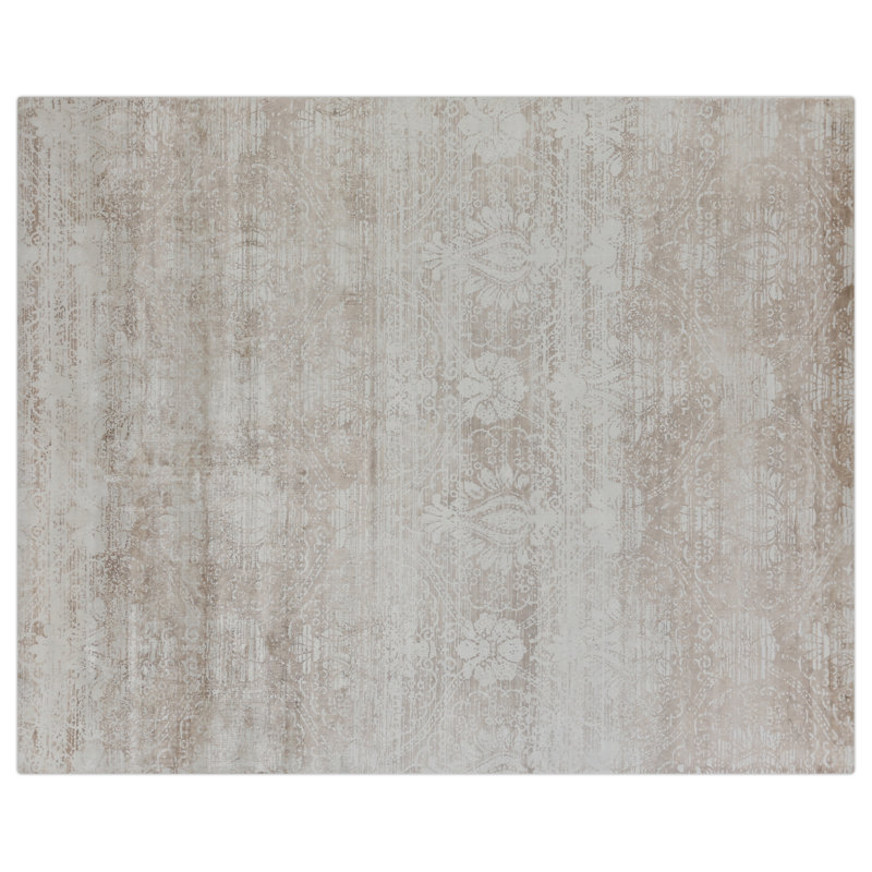 Koda Floral Area Rug in Beige, Rectangle 10' x 14'
