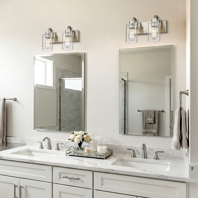 Éclairage pour meuble-lavabo Sornson, Nickel brossé, 2