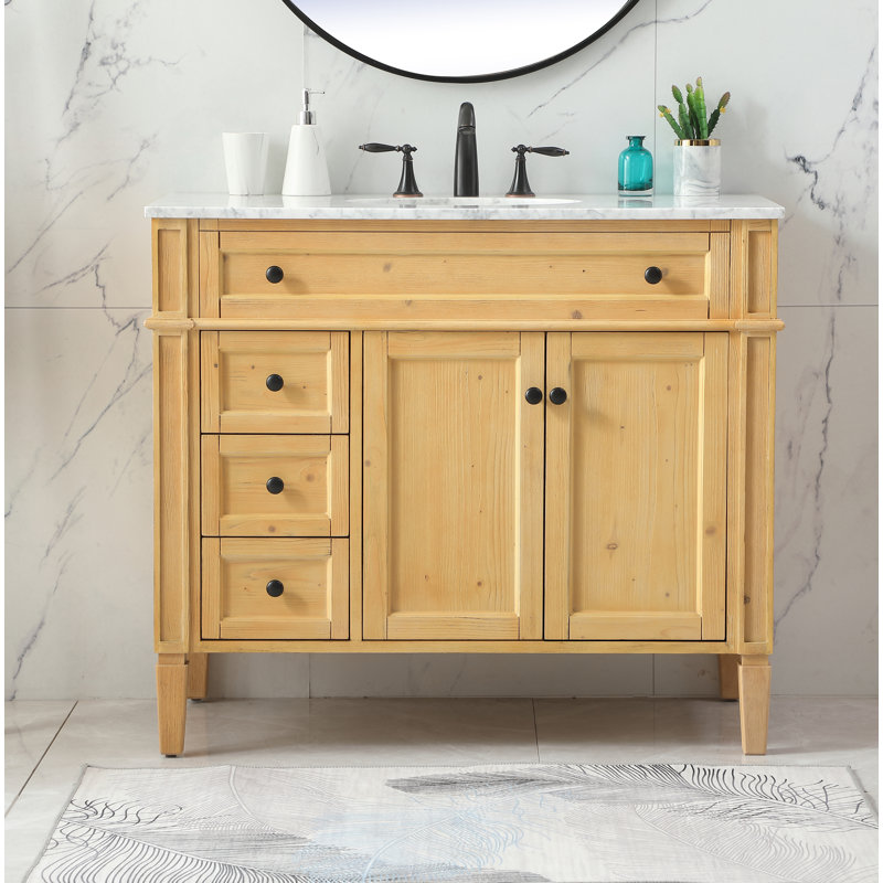 Meuble-lavabo simple 40 po Rivers, Light Brown