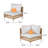 Wicker 3-Seat Sectional Sofa with Cushions-662730194