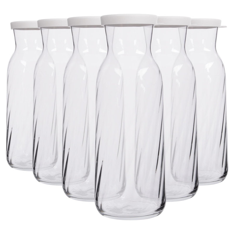 LAV - Fonte Optic Glass Carafes - 1.2L - White Lid