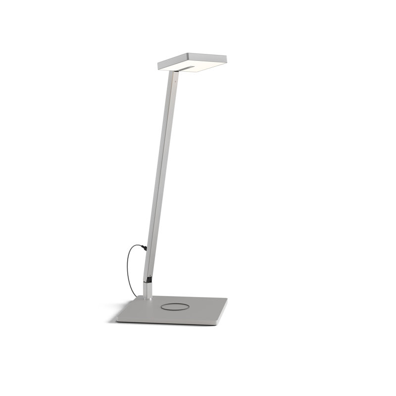 Lampe de bureau Foccacia Solo (argent) avec base de recharge sans fil